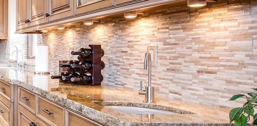 Kitchen backsplash installation